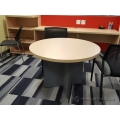 Blonde and Grey 42" Round Conference Meeting Table